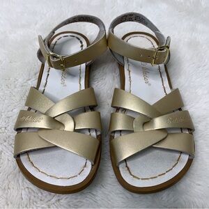 Salt Water Girl's Original Gold Sandals Size 1